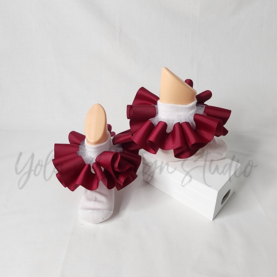 Burgundy Tutu Anklets